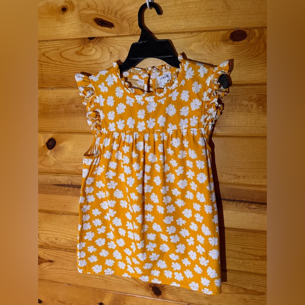 J. Crew Sunflower Yellow Floral Top